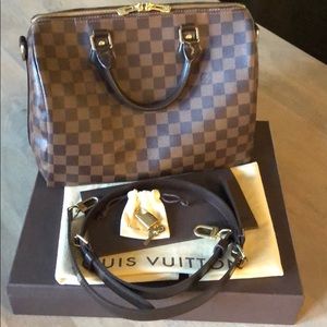 Louis Vuitton Speedy Bandouliere 30 Damier Ebene